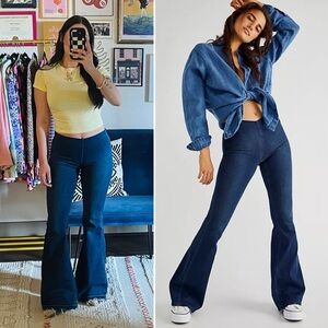 Free People Penny Pull On Stretch Flare Jean